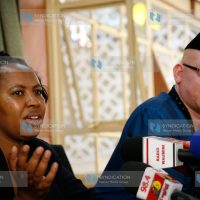 KEDIPA members Nyandarua women representative Wanjiku Muhia flanked by nominated MP Isaac Mwaura