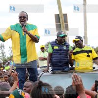 Mithika Linturi addresses wananchi at Kaguma Trading Centre
