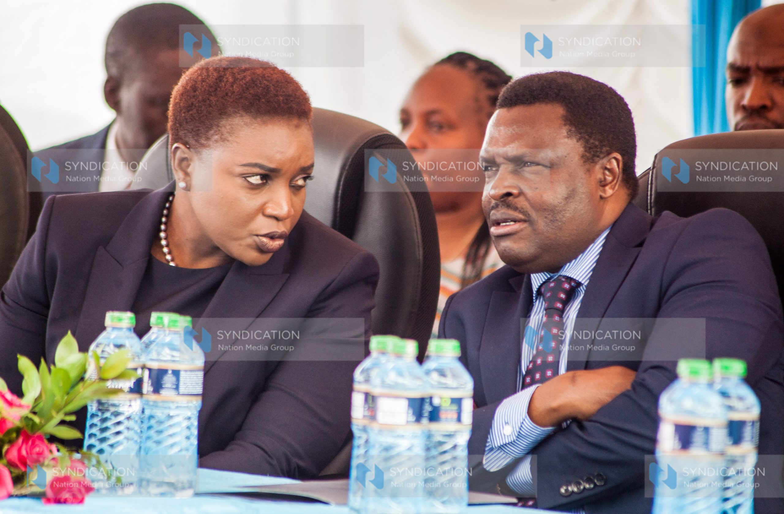 Susan Nakhumicha, Cabinet Secretary Ministry of Health with Muthomi Njuki, Governor of Tharaka Nithi County