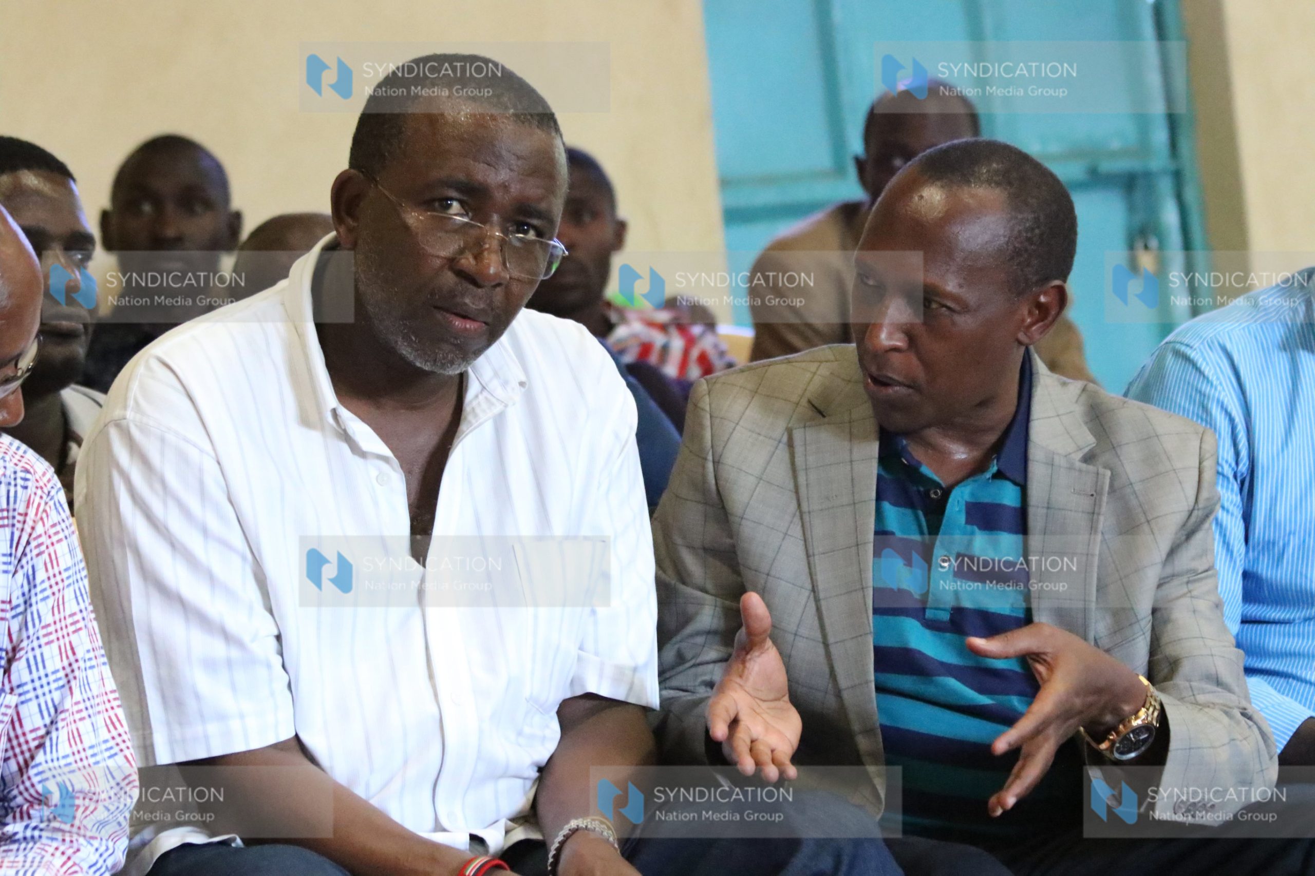 Igembe South MP Mithika Linturi and Igembe Central parliamentary aspirant on a Jubilee Party ticket James Mithika