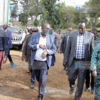 Agriculture CS Mithika Linturi, accompanied by Molo MP Kuria Kimani
