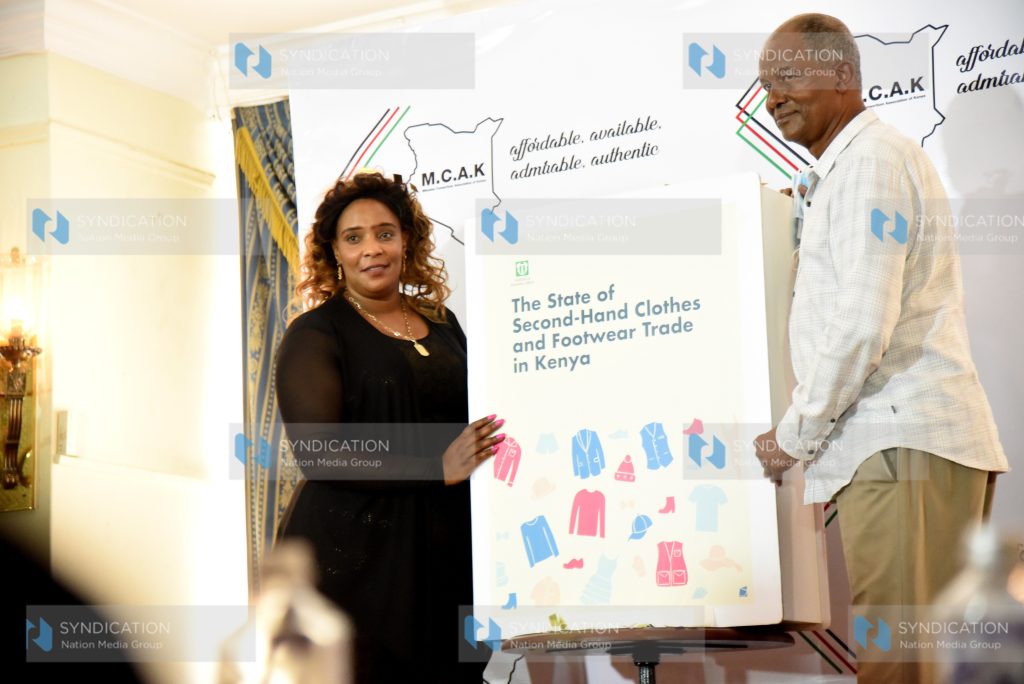 Rev. Teresia Njenga Mitumba Consortium Association of Kenya Chairperson with Kamukunji MP Yusuf Hassan