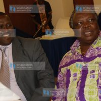 Former Labour Minister John Munyes with COTU secretary General Francis Atwoli