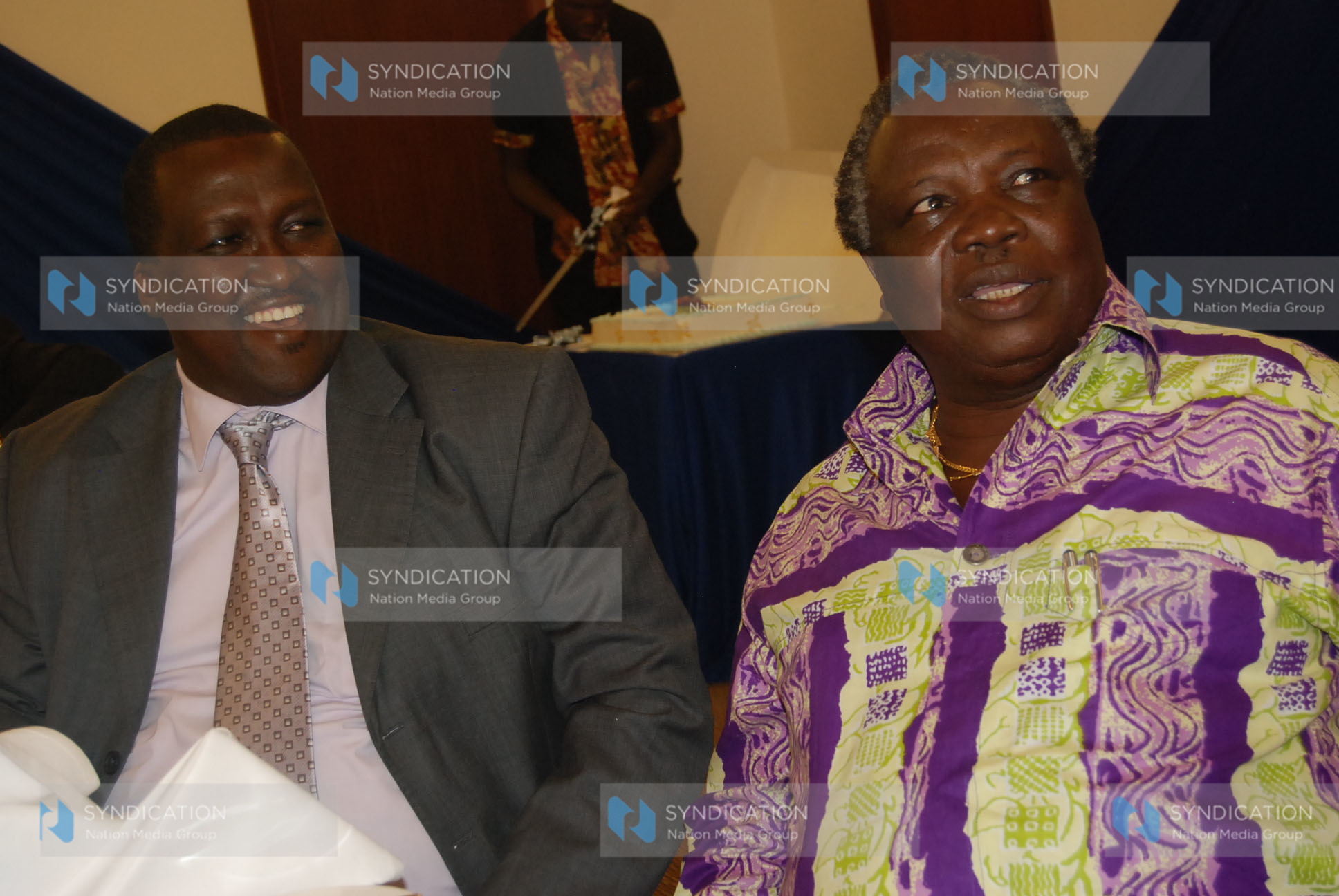 Former Labour Minister John Munyes with COTU secretary General Francis Atwoli