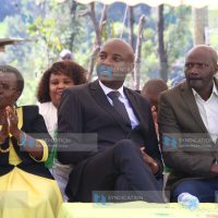 Murang'a Senator Irung'u Kang'ata and his running mate, Winnie Mwangi