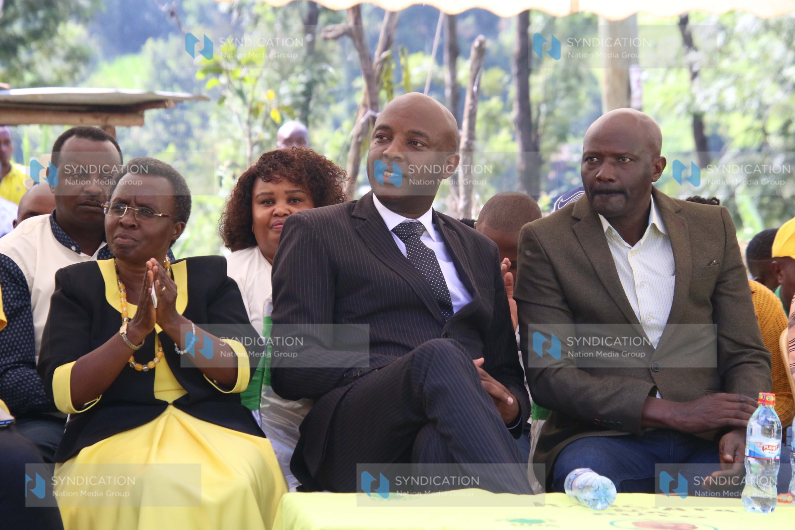 Murang’a Senator Irung’u Kang’ata and his running mate, Winnie Mwangi