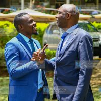 National Assembly Majority Whip Sylvanus Osoro and Murang'a Governor Irungu Kang'ata