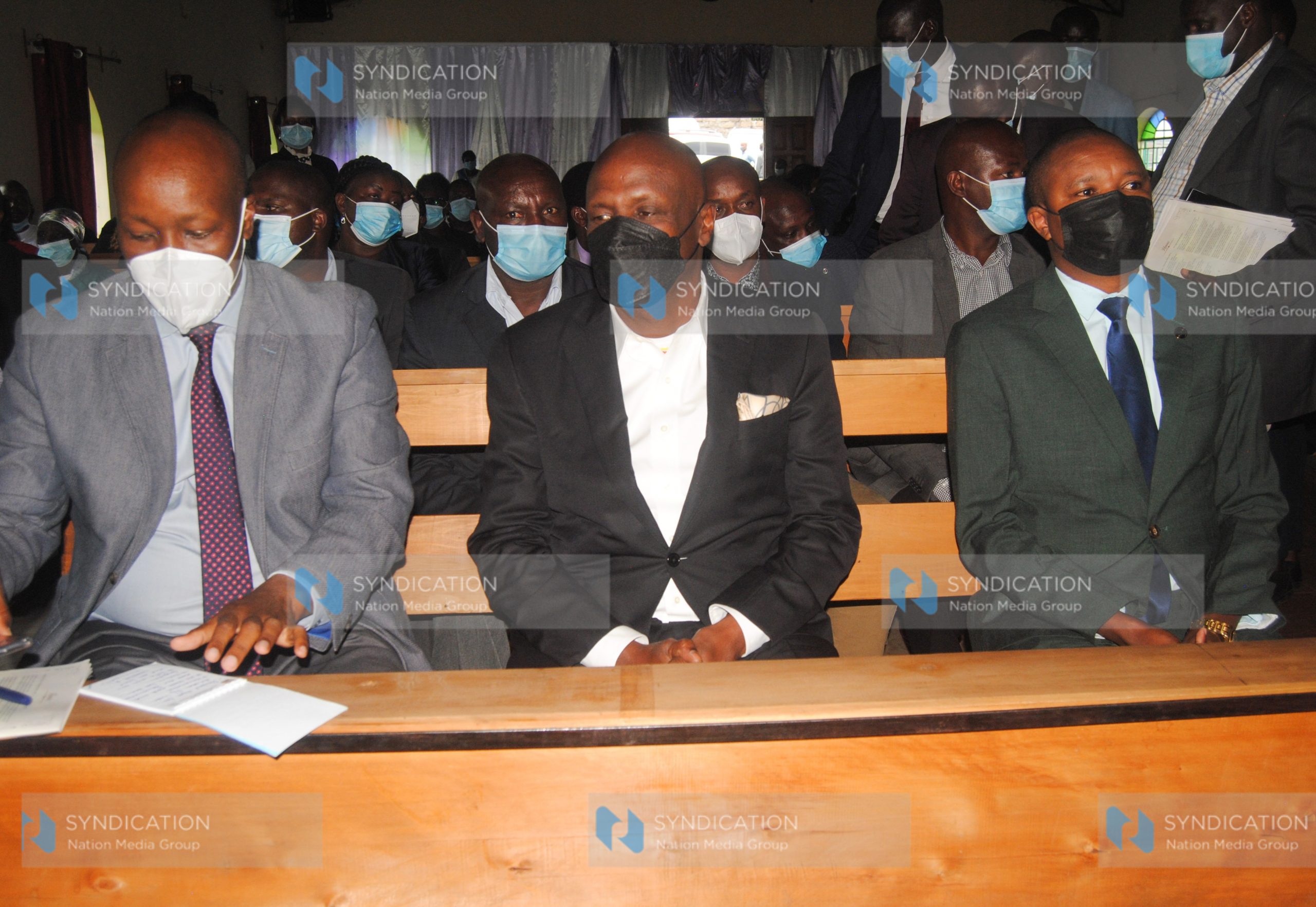Baringo Senator Gideon Moi, Nakuru Governor Lee Kinyanjui, and Molo MP Kuria Kimani