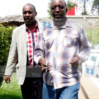 Njuri Ncheke Nairobi Branch Chairman Mathews Adams Karauri and Governing Council member Mithika Linturi