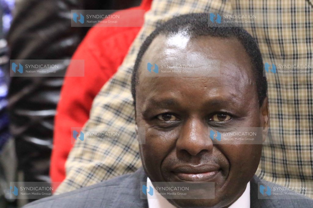 Former Embu Senator Lenny Kivuti follows proceedings at the Court of Appeal