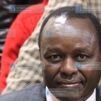Former Embu Senator Lenny Kivuti follows proceedings at the Court of Appeal