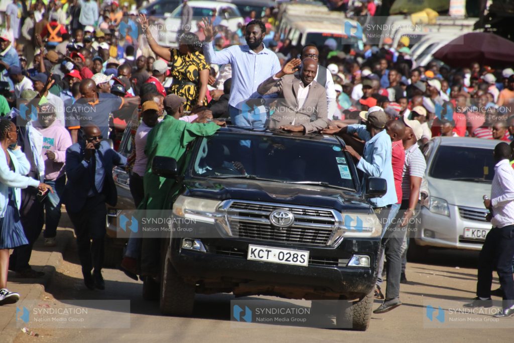 Murang'a Senator Joe Nyutu, his Nyandarua counterpart John Methu, and Githunguri MP Gathoni Wamuchomba