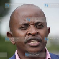 Mathira MP Eric Wamumbi during a press conference