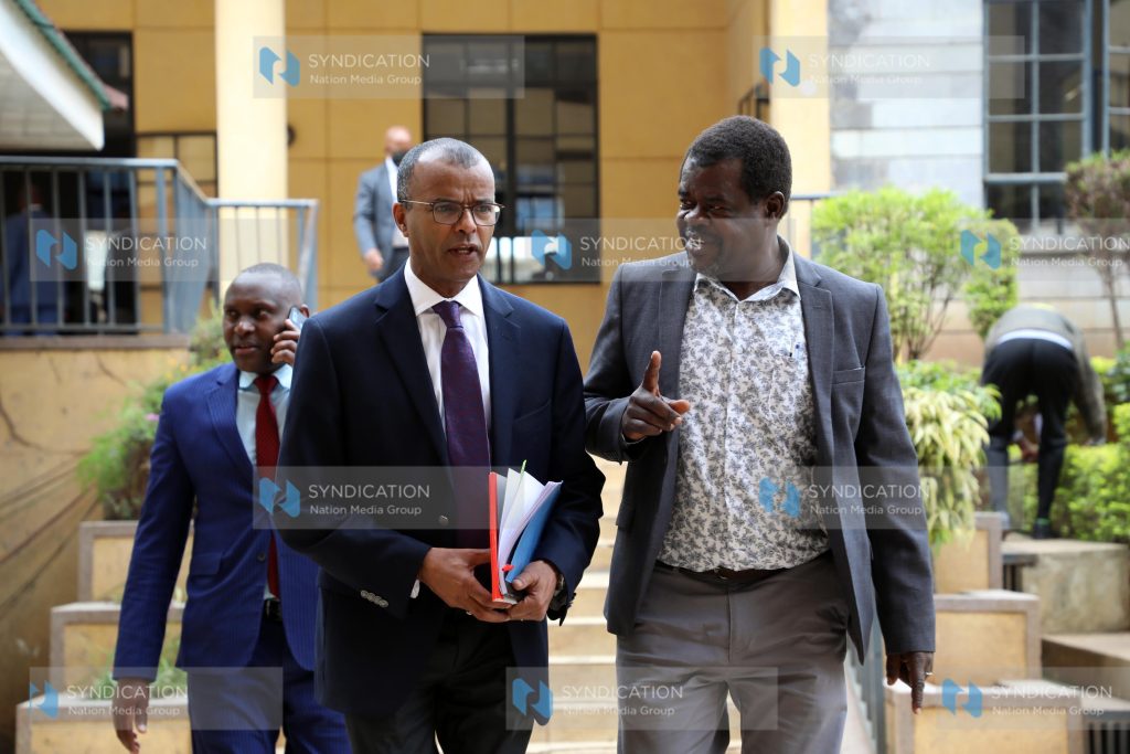Senior Counsel Philip Murgor and Busia Senator Okiya Omtatah