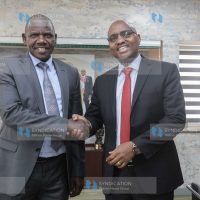 Uasin Gishu County Governor Jonathan Kimeli Bii Chelilim with KCB Group CEO Paul Russo, EBS