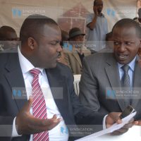 Minister for Nairobi Metropolitan Jamleck Kamau and the Mayor of Nairobi George Aladwa