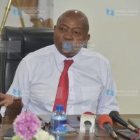 Kakamega Deputy Governor Ayub Savula addressing press