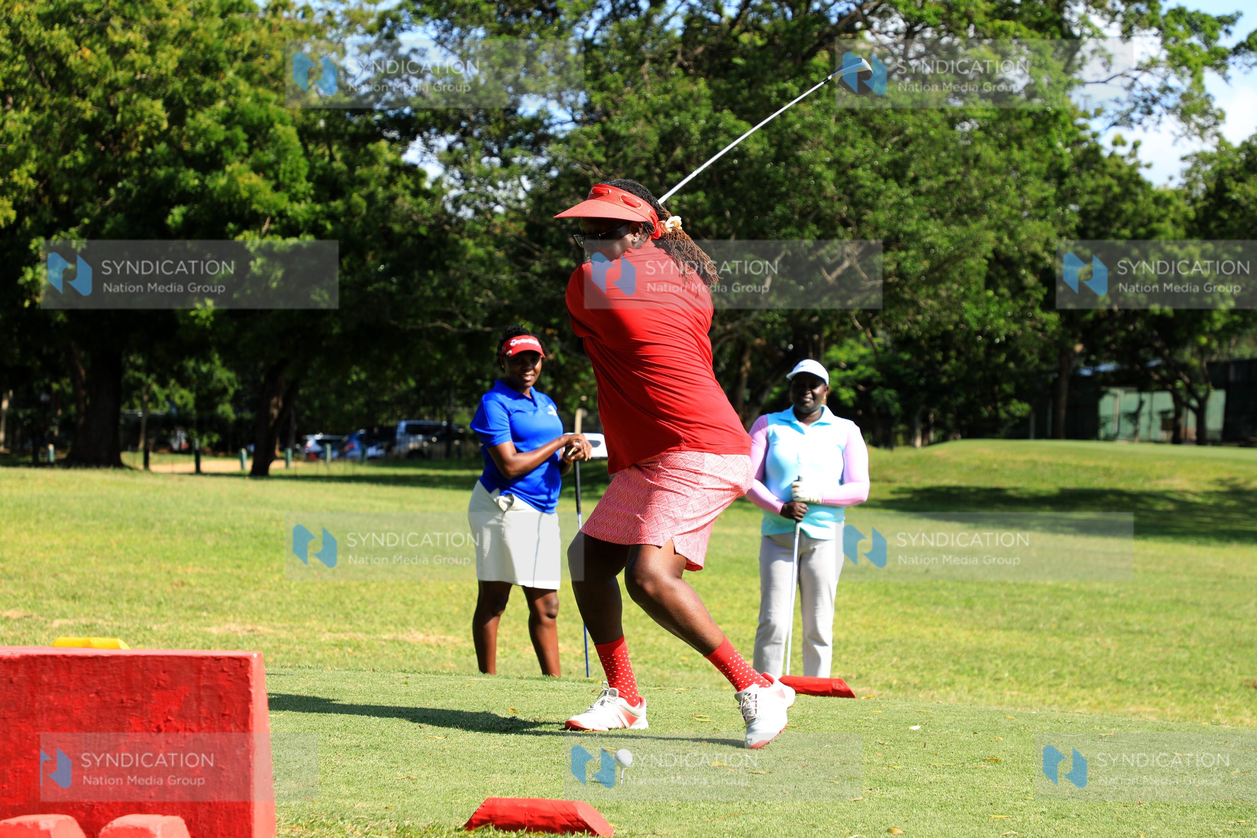 Industrialization Cabinet Secretary Betty Maina during the Nation Classic Series Third Leg at Nyali Golf Course