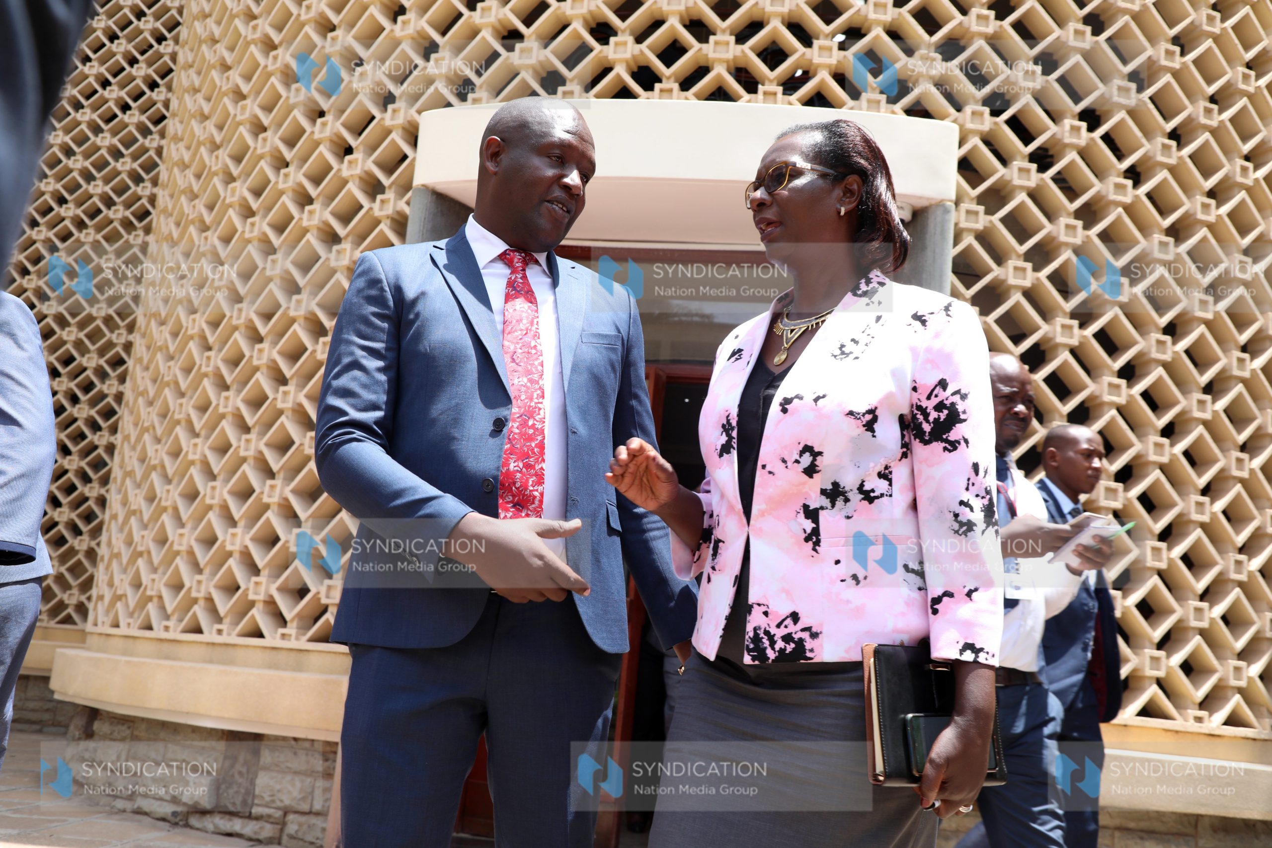 SRC Chairperson Lyn Cherop Mengich with Council of Governors Education Chair and Kericho Governor Eric Mutai