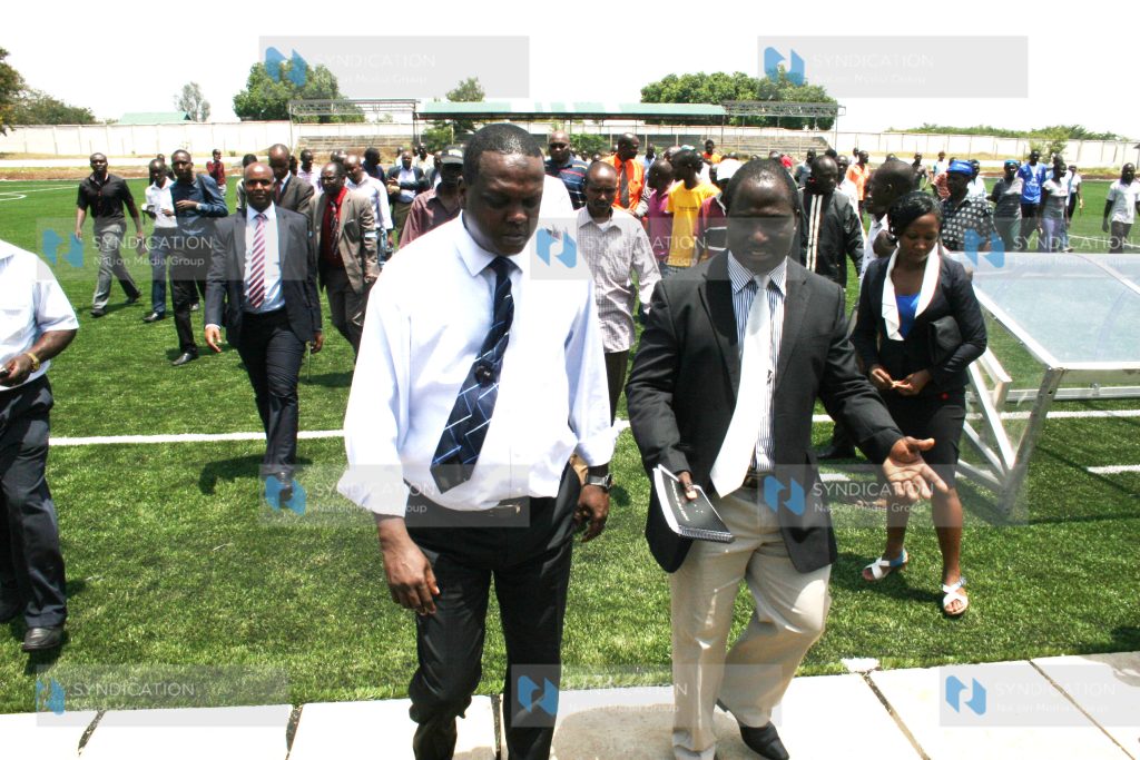 Sports Cabinet Secretary Mr. Hassan Wario and Commissioner Gordon Oluoch