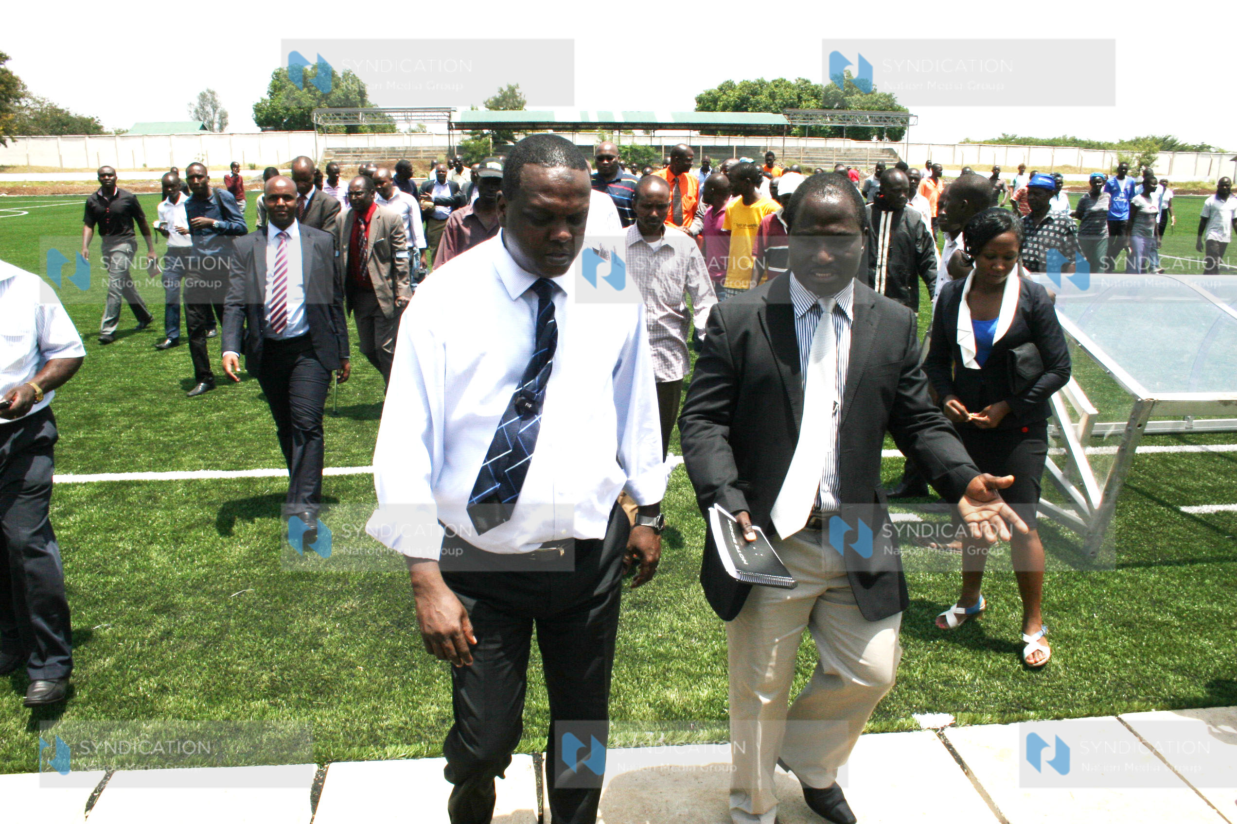 Sports Cabinet Secretary Mr. Hassan Wario and Commissioner Gordon Oluoch