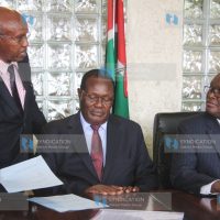 Transport PS Paul Maringa, CAS Chris Obure and CS James Macharia