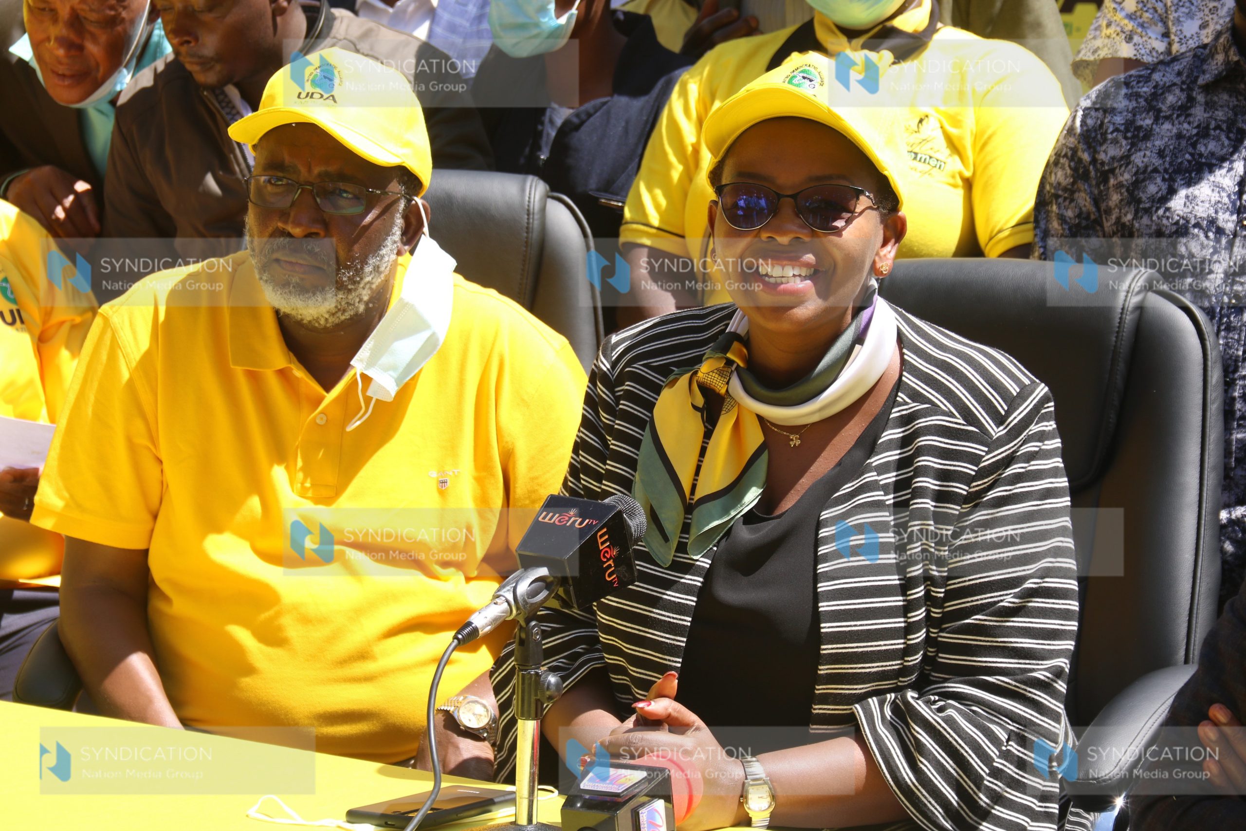 UDA Secretary General Veronica Maina with Meru Senator Mithika Linturi