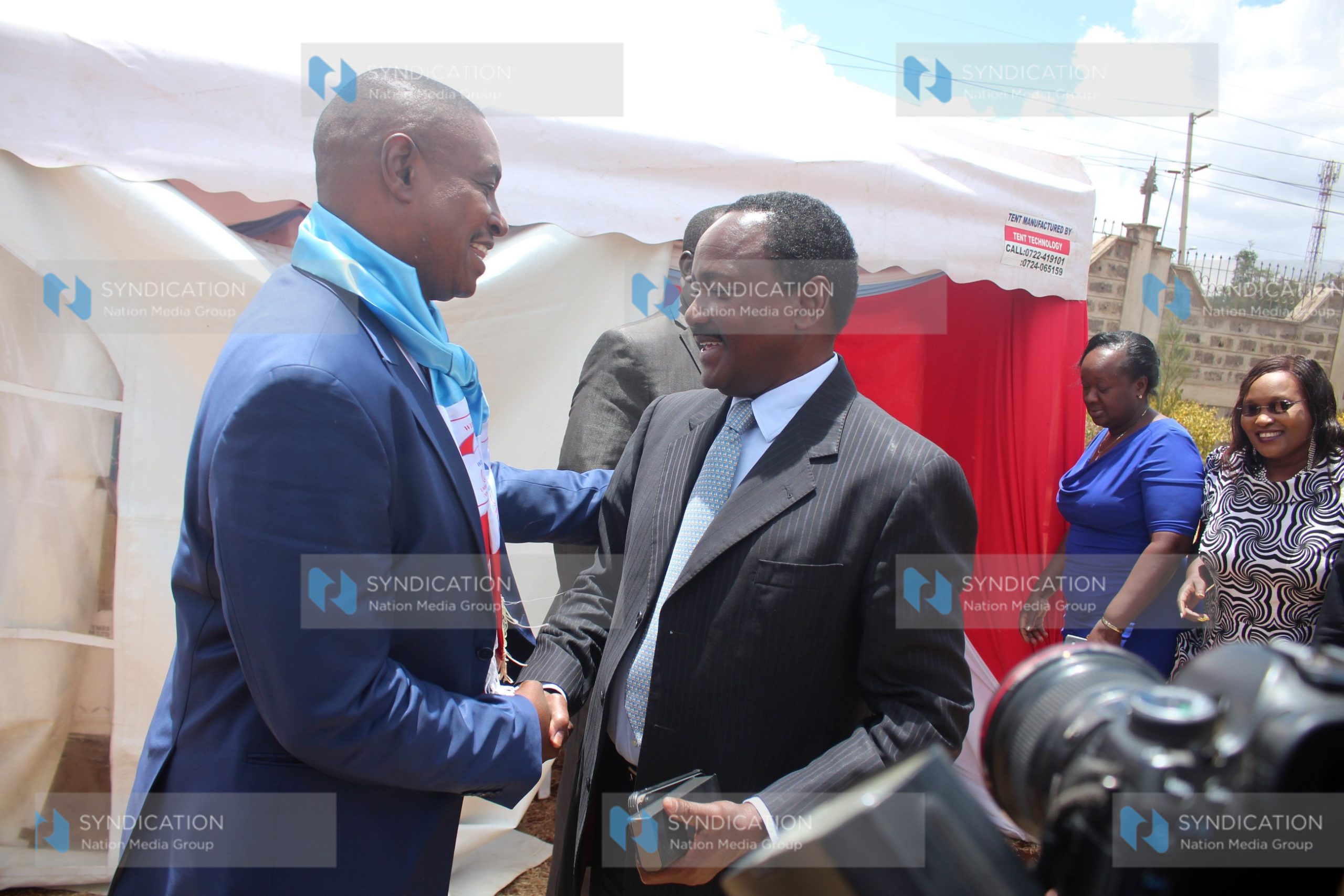 Wiper Democratic Movement Party leader Kalonzo Musyoka and Embakasi South Constituency MP Justus Musili Mawathe