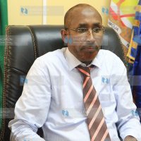Mandera County Assembly Speaker Mohamed Adan Khalif at his office