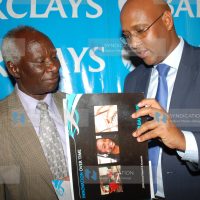 Barclays Bank Managing Director Adan Mohammed and a shareholders Joseph Gitau