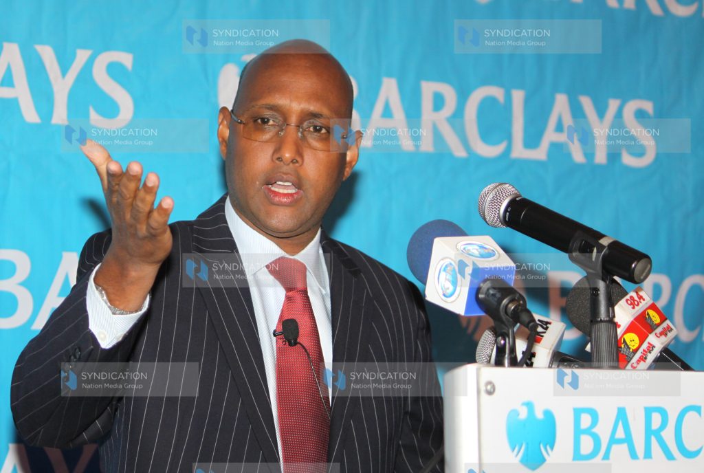Mr. Adan Mohammed address media during the investor briefing