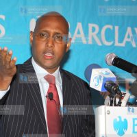Mr. Adan Mohammed address media during the investor briefing