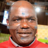 IEBC Chair Wafula Chebukati walks away at Bomas of Kenya