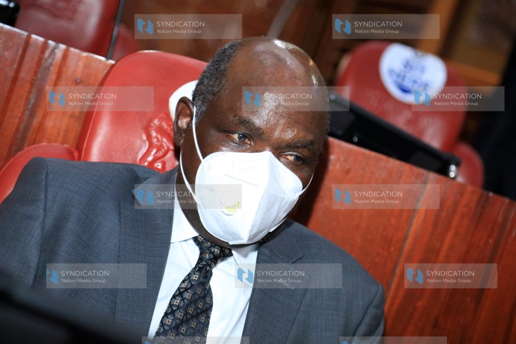 (IEBC) Chairman, Wafula Chebukati making his submissions on behalf of IEBC