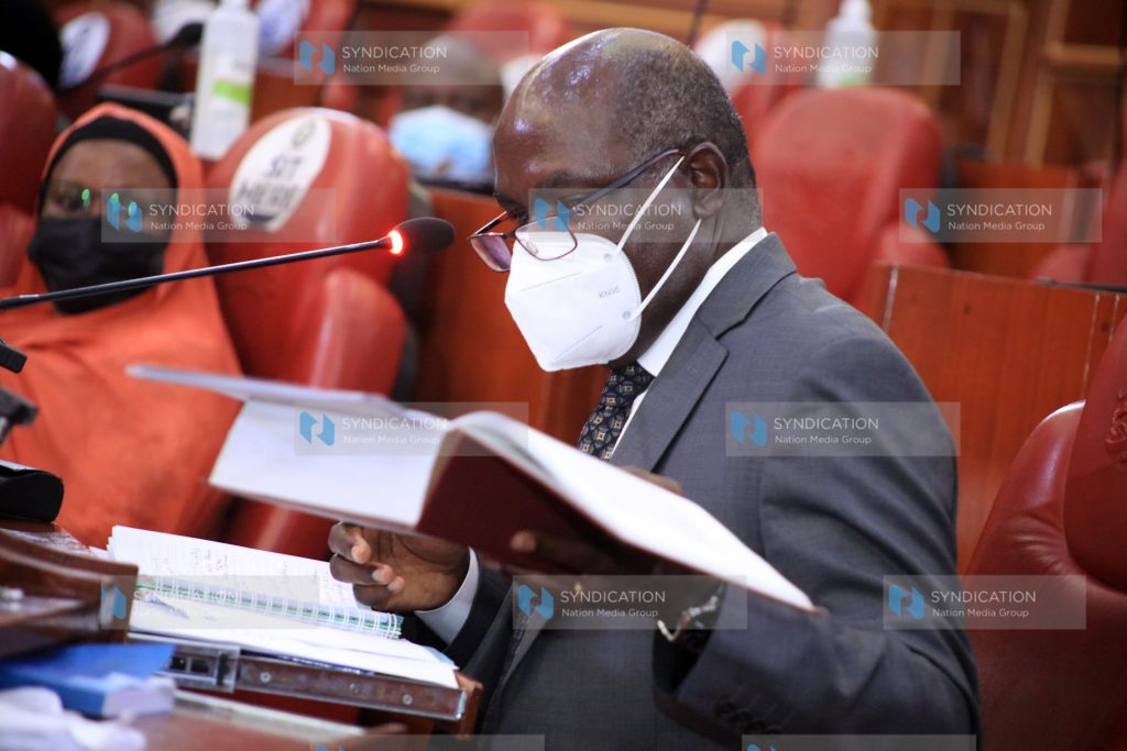 (IEBC) Chairman, Wafula Chebukati making his submissions on behalf of IEBC