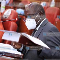 (IEBC) Chairman, Wafula Chebukati making his submissions on behalf of IEBC