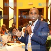 Dagoretti South MP John Kiarie asking a question during induction of member of the National Assembly