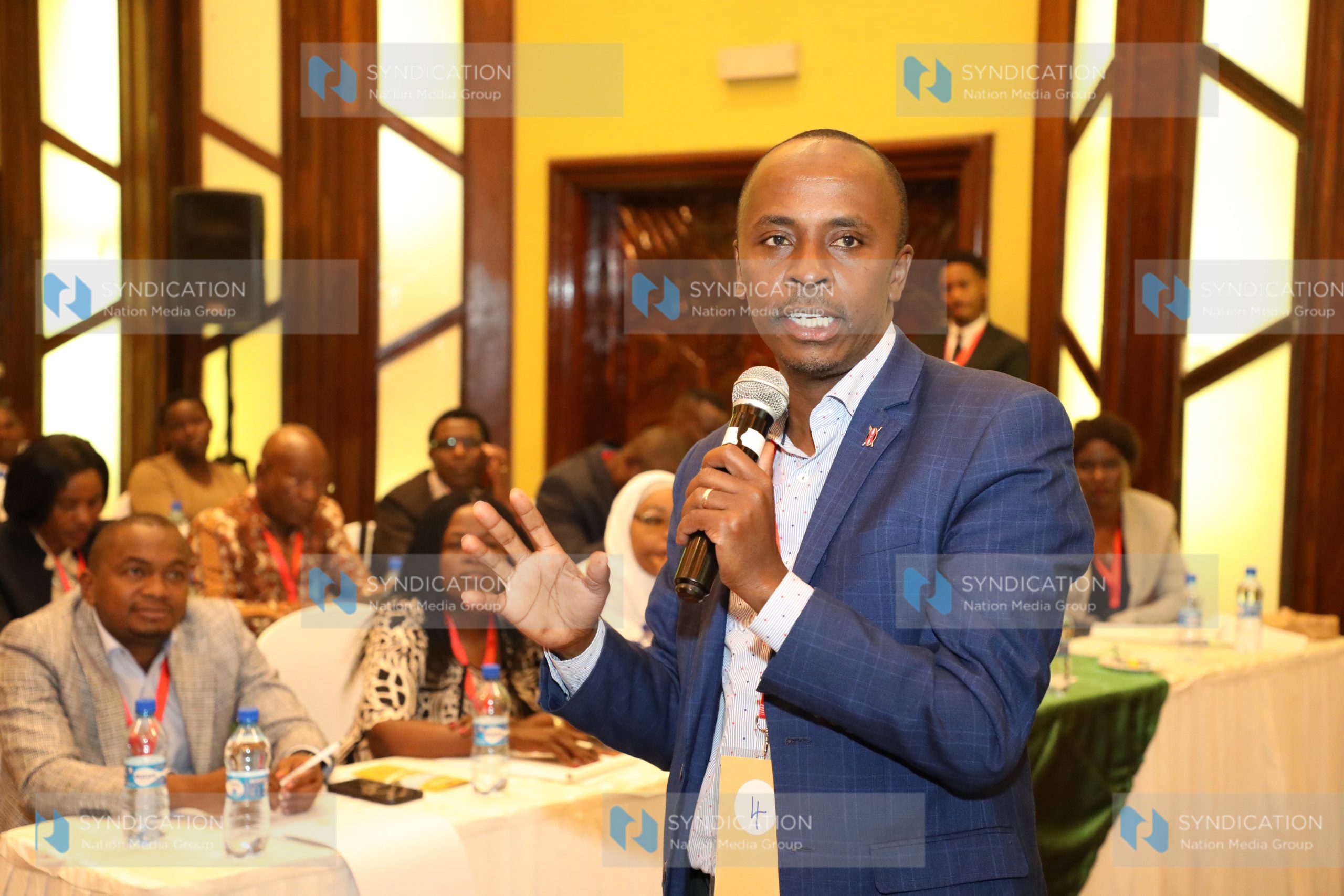 Dagoretti South MP John Kiarie asking a question during induction of member of the National Assembly