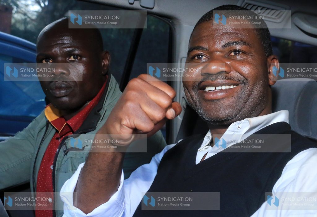 Ruaraka MP Tom Kajwang walks to freedom at Ngong law courts