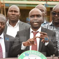 A press conference at Governor Rotich’s office precincts