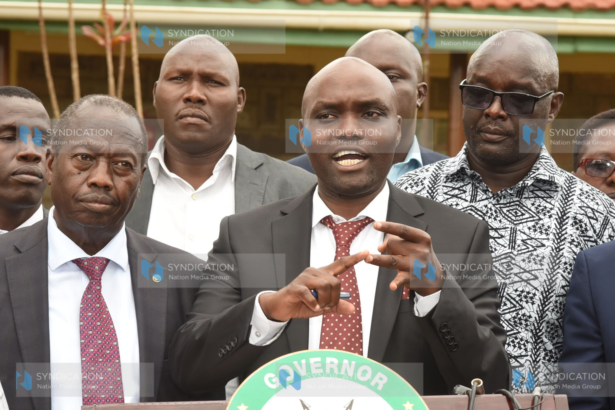 A press conference at Governor Rotich’s office precincts