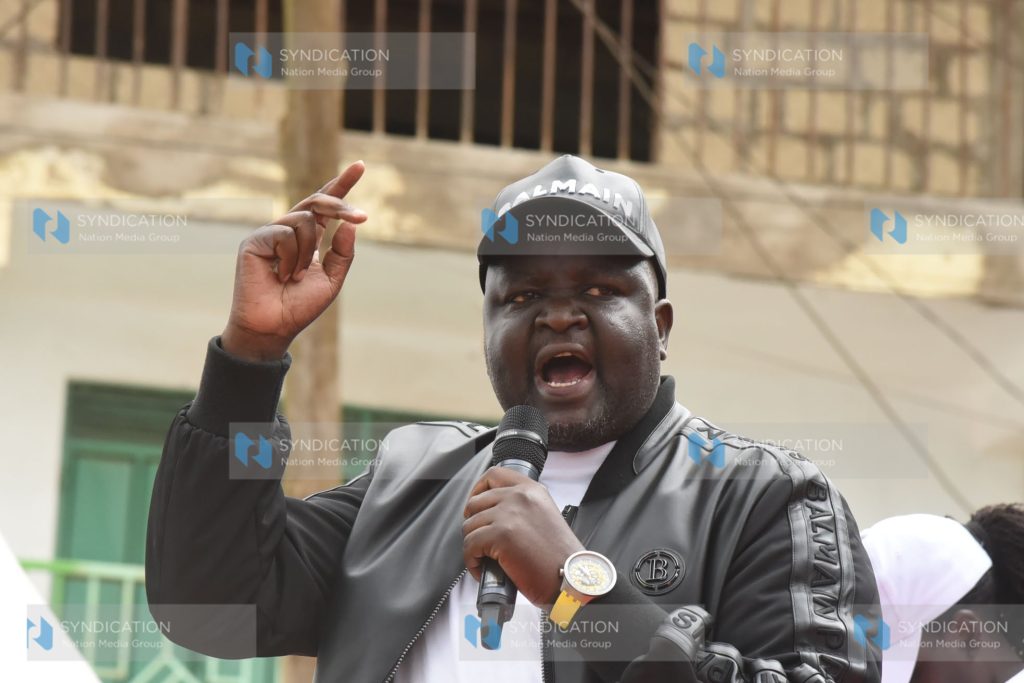 Soy MP David Kiplagat during a fundraiser at Moi's Bridge