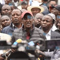 Uasin Gishu County Governor Jonathan Bi from (left)