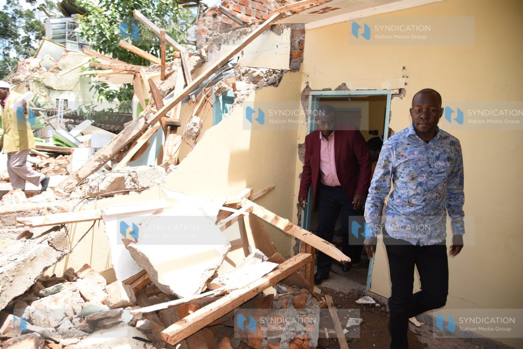 Saboti MP Caleb Amisi (right) and Kakamega Senator Cleophas Malala