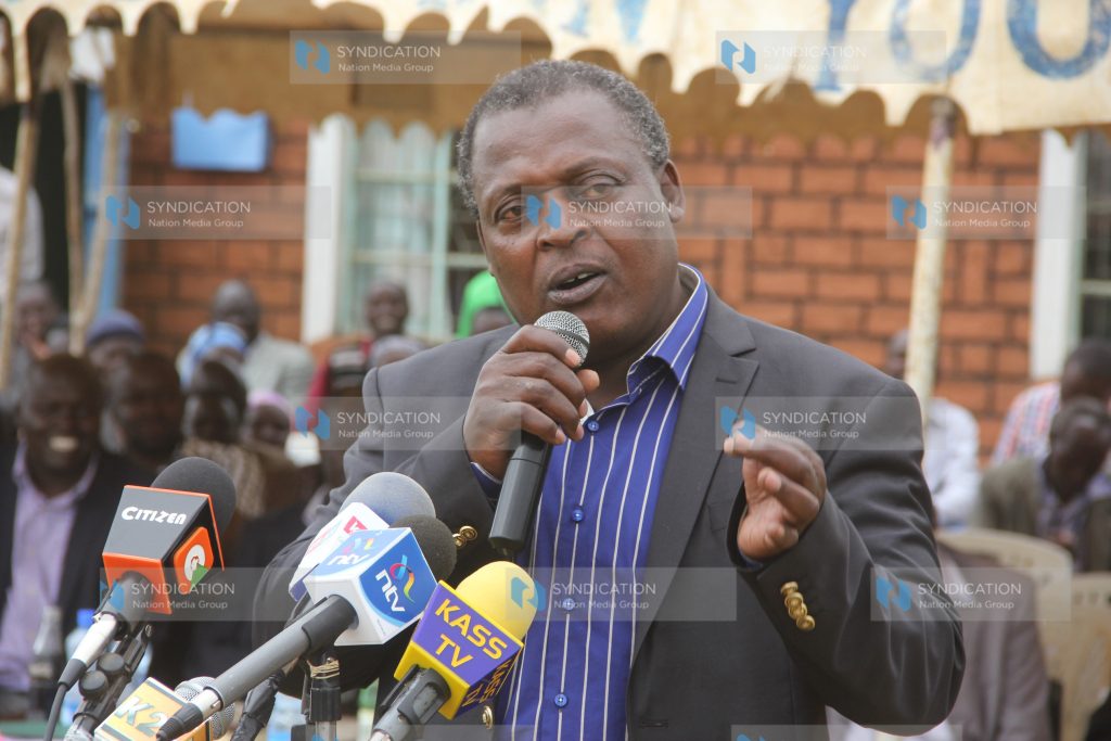 Former Lugari MP Cyrus Jirongo during prayers