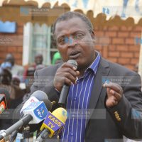 Former Lugari MP Cyrus Jirongo during prayers