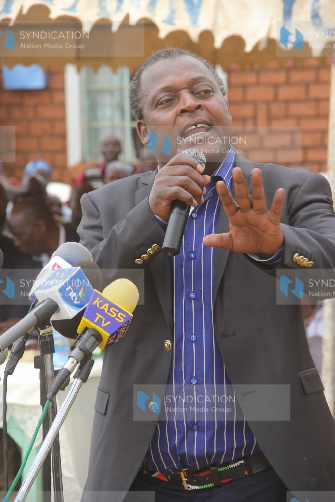 Former Lugari MP Cyrus Jirongo during prayers for Deputy President William Ruto and Joshua Sang