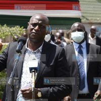 Energy Cabinet Secretary Charles Keter during a burial of the late Edward Kiprotich Karoney
