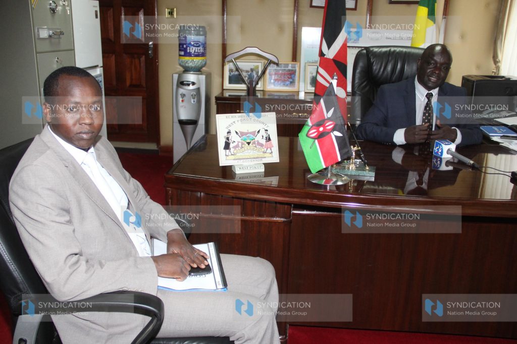 West Pokot County Governor, Simon Kachapin with Deputy Governor Titus Lotee
