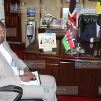 West Pokot County Governor, Simon Kachapin with Deputy Governor Titus Lotee
